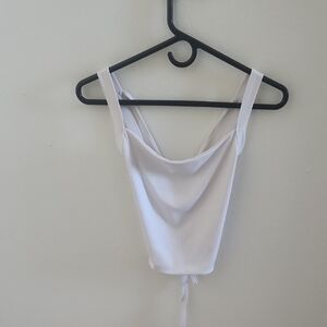 Cotton On White Open Back Tank Top